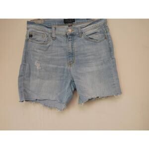 Judy Blue Denim Shorts Skinny Fit Cutoff Destroyed  Light Wash Sz. 7/28